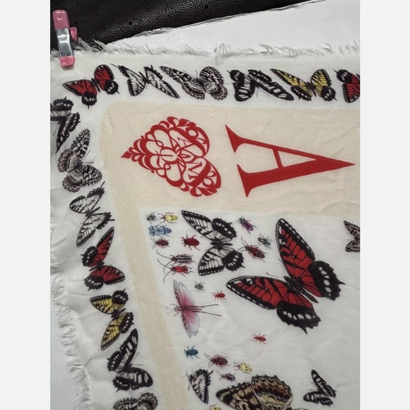 Alexander McQueen Oversized Playing Card Shawl Scarf King Large 80" x 54" - Picture 7 of 13